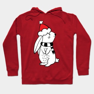 Christmas white rabbit Hoodie